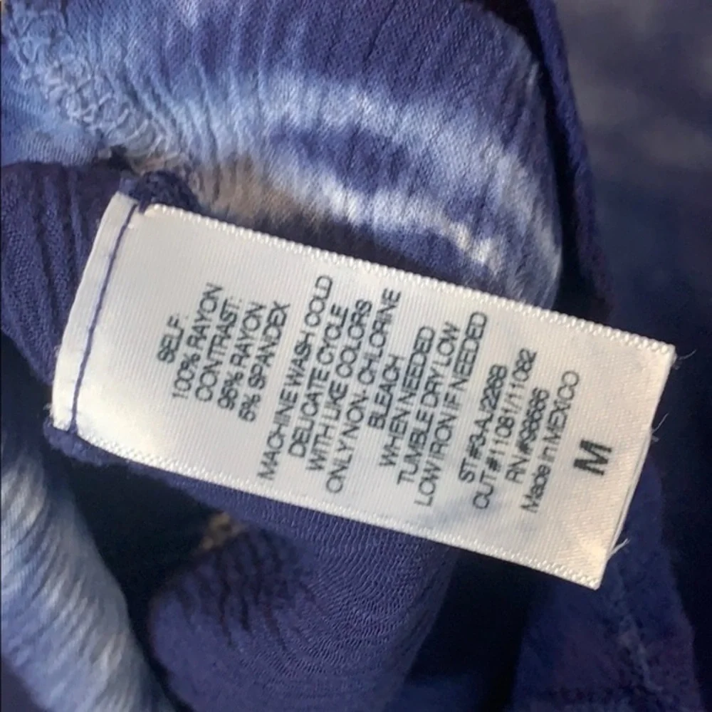 Ava James Blue Circle Tie Dye Tunic Medium - Picture 7 of 7